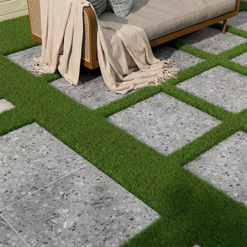 Terrazo Gris, 24" x 24" | 2CM Porcelain Pool Paver by MSI