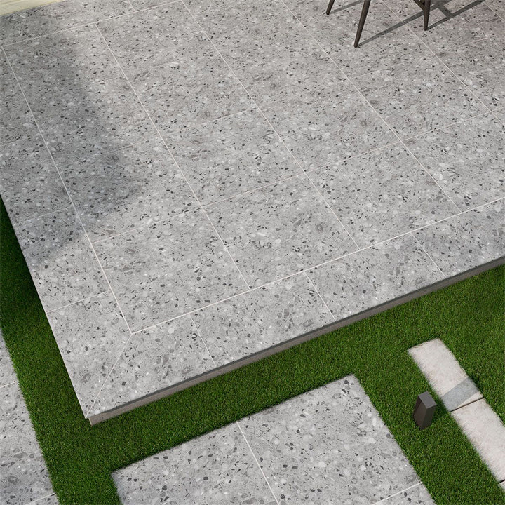 Terrazo Gris, 24" x 24" | 2CM Porcelain Pool Paver by MSI