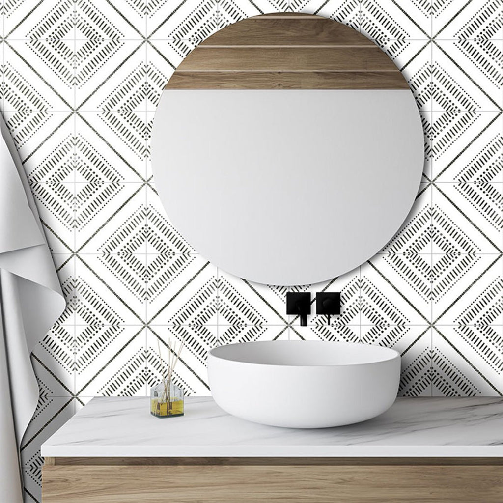 Tessa, 8" x 8" Porcelain Tile | NZARTES8X8 | Patterned Tile by MSI
