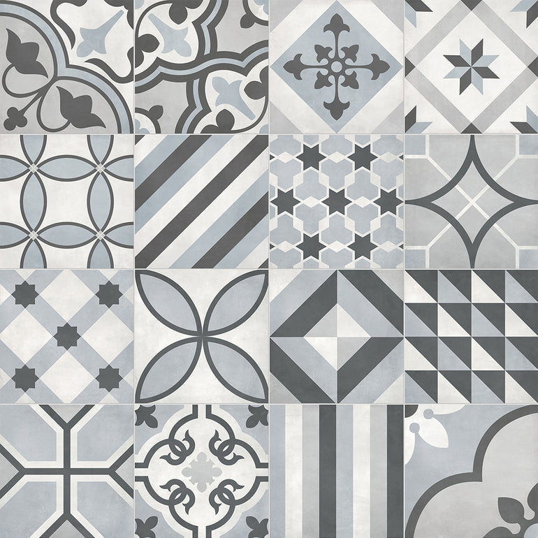 Tide Deco Blend, 8" x 8" Porcelain Tile | ANAFORMTIDDECO8 | IWT