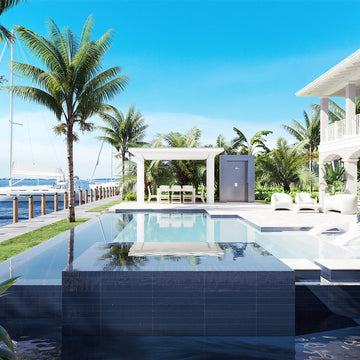 Tiderock Navy, 3" x 24" Porcelain Tile | Shop Pool Tile