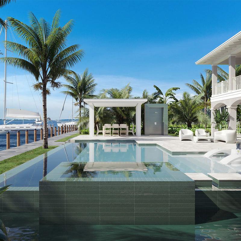 Tiderock Pine, 3" x 24" Porcelain Tile | Shop Pool Tile