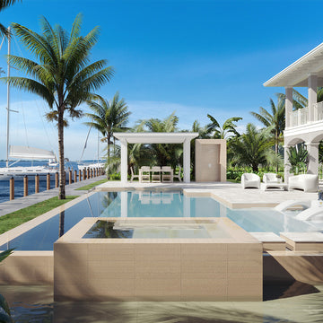 Tiderock Almond, 3" x 24" Porcelain Tile | Shop Pool Tile