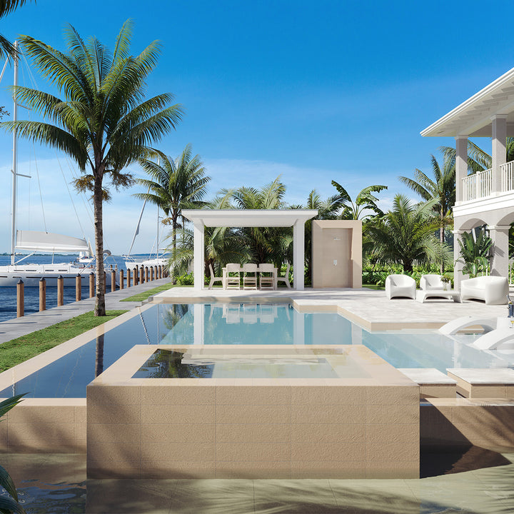 Tiderock Almond, 6" x 24" Porcelain Tile | Shop Pool Tile