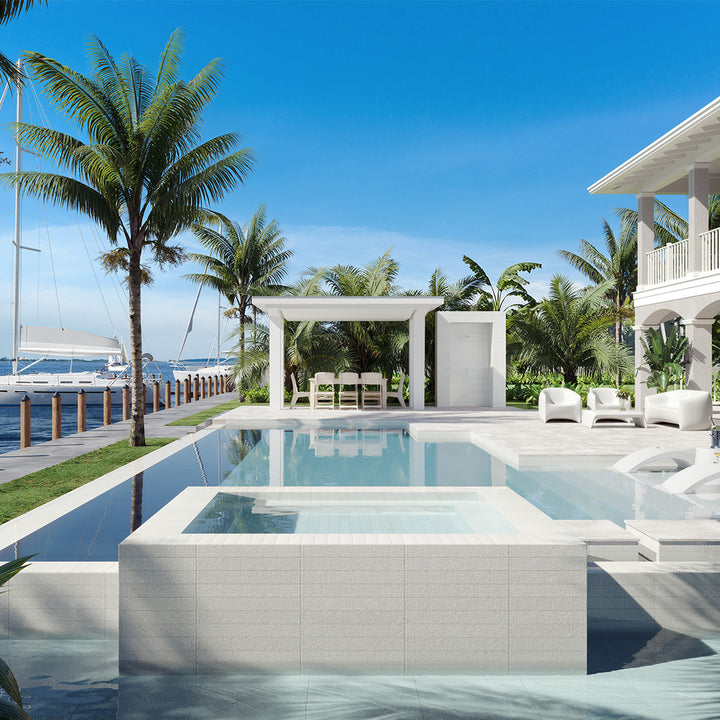 Tiderock Artic, 3" x 24" Porcelain Tile | Shop Pool Tile