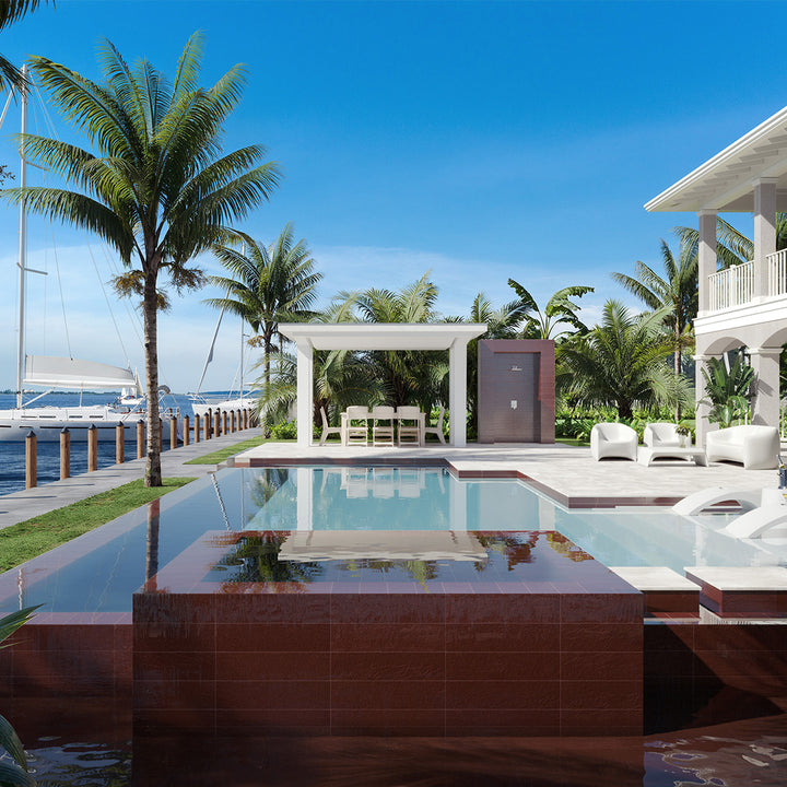 Tiderock Crimson, 6" x 24" Porcelain Tile | Shop Pool Tile