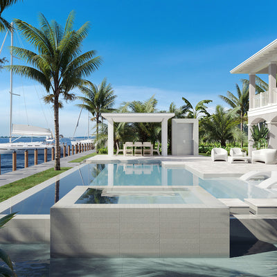 Tiderock Gray, 3" x 24" Porcelain Tile | Shop Pool Tile