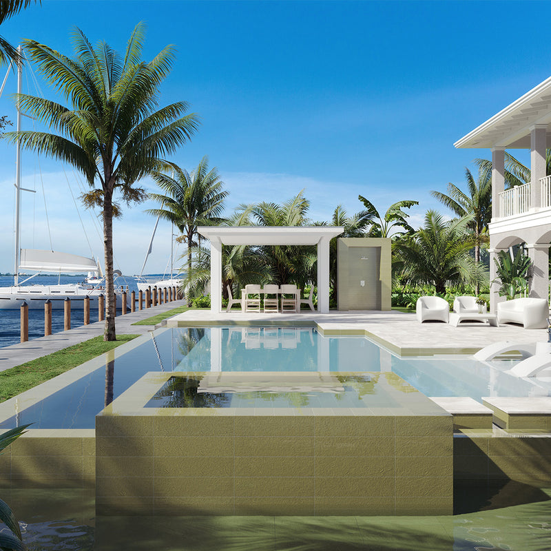 Tiderock Olive, 6" x 24" Porcelain Tile | Shop Pool Tile