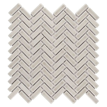 Tilt Pewter, Herringbone | Anthology Ceramic Backsplash Tile