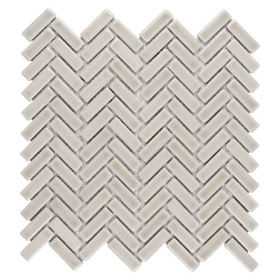 Tilt Pewter, Herringbone | Anthology Ceramic Backsplash Tile