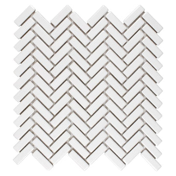 Tilt Plaster, Herringbone | Anthology Ceramic Backsplash Tile