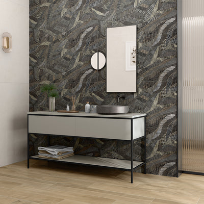 Tinsel Brown Leaf, 24" x 48" - Porcelain Tile