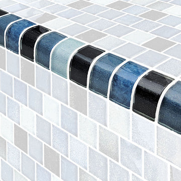 Trim Lagoon, 1" x 2" | TRIM-CW812K6 | Mosaic Glass Tile