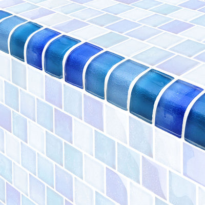 Trim Surf, 1" x 2" | TRIM-CW812B5 | Mosaic Glass Tile for Pools