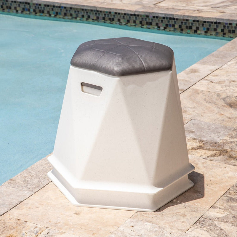 Twisted Hex 18in Stool/Side Table, 2 Pack | Pool Accessory – AquaBlu ...