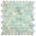 Aqua, Penny Round Mosaic - Glass Tile