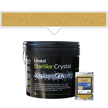 Litokol Starlike Crystal epoxy product with a sample pack on a white background