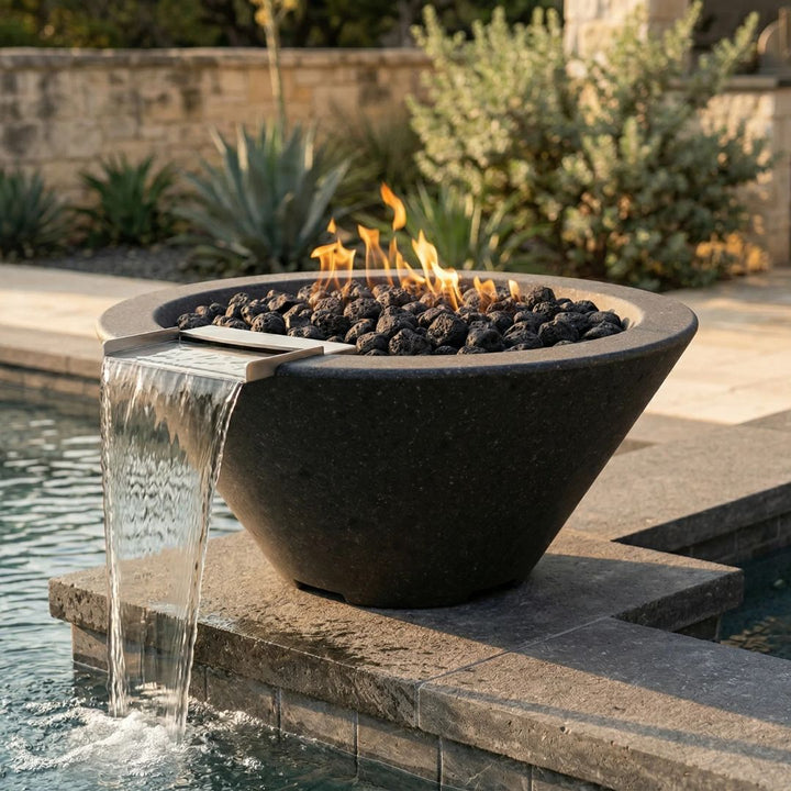 Prism Hardscapes Verona Fire/Water Bowl Gas Fire Feature