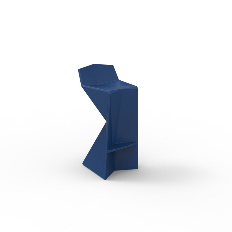 Vertex Bar Stool by Vondom | Outdoor Patio Furniture | 51030-NOTTE BLUE