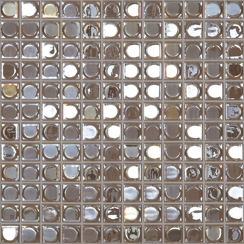 Coffee Iridescent, 1" x 1" - Glass Tile