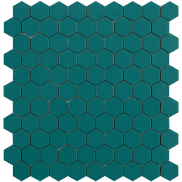 Candy Opal Green, Hexagon Mosaic Tile | Glass Pool Tile by Vidrepur