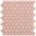 Candy Pale Rose, Hexagon Mosaic - Glass Tile