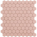 Candy Pale Rose, Hexagon Mosaic - Glass Tile