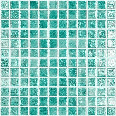 Fog Dark Caribbean Green Nieblas, 1" x 1" - Glass Tile