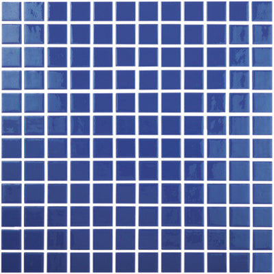 Navy Blue Slip Resistant, 1" x 1" Glass Tile | Pool Tile by Vidrepur