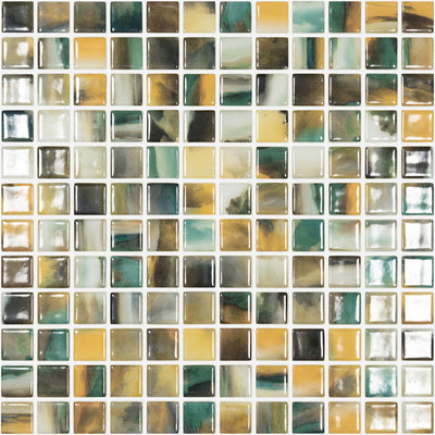 Gold, 1" x 1" - Glass Tile