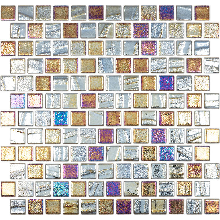 Fusion Black T,  1" x 1" Brick - Glass Tile