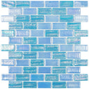 Fusion Light Blue T, 1" x 2" - Glass Tile