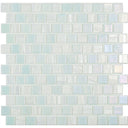 Fusion White T,  1" x 1" Brick - Glass Tile