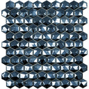 Black Iridescent 3D, Hexagon Mosaic - Glass Tile