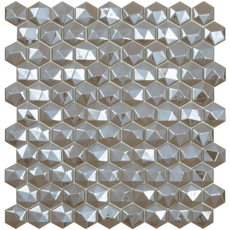 Coffee 3D, Hexagon Glass Tile | Mosaic Tile by Vidrepur 
