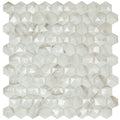 Calacatta Brillo 3D, Hexagon Mosaic - Glass Tile