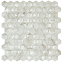 Calacatta Brillo 3D, Hexagon Mosaic - Glass Tile