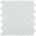 Calacatta Grey Brillo, Hexagon Mosaic - Glass Tile