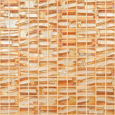 Titan Gold Orange, 1" x 1" - Glass Tile by Vidrepur
