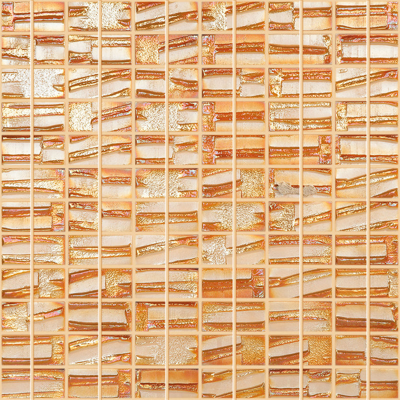 Titan Gold Orange, 1" x 1" - Glass Tile by Vidrepur