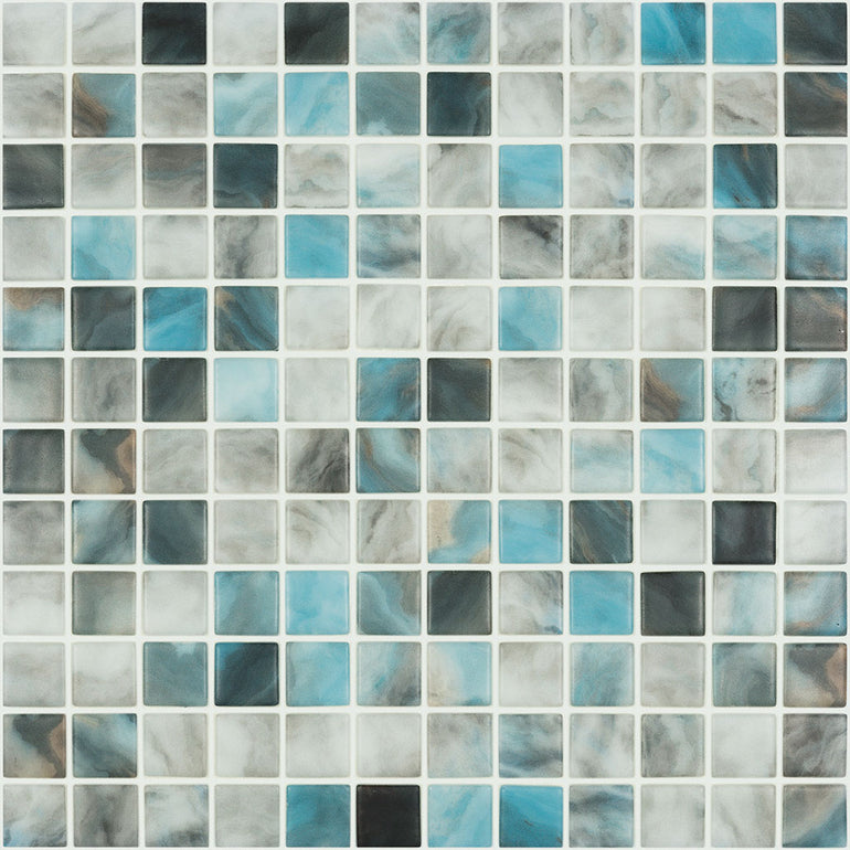 Nature Air Force Matte, 1" x 1" Glass Tile | Vidrepur Pool Tile 