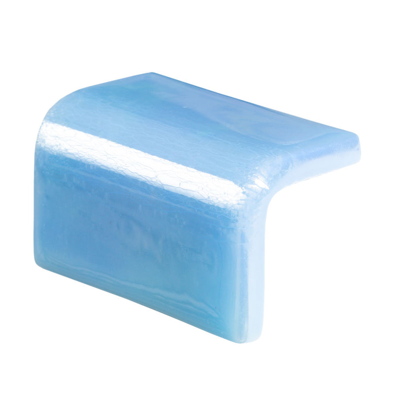 Step Fireglass 107, Light Blue | STEP FG 107 | Glass Trim Tile Piece