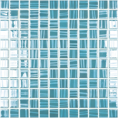 Tender Ether, 1" x 1" Glass Tile | Mosaic Pool Tile by Vidrepur 