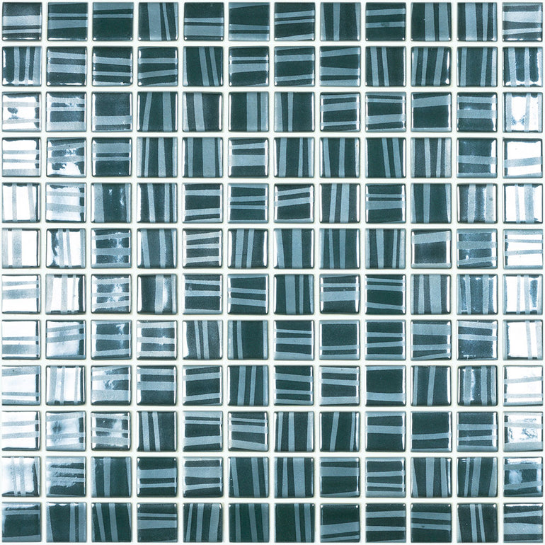 Tender Oil Green, 1" x 1" Glass Tile | Mosaic Pool Tile by Vidrepur 