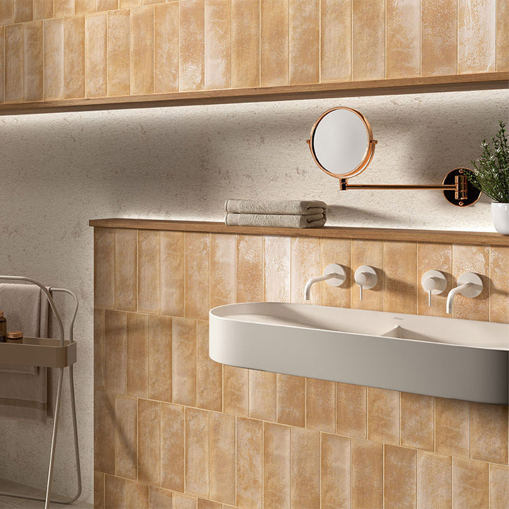 Village Coral, 4" x 12" Ceramic Tile | Kitchen & Bathroom Wall Tile