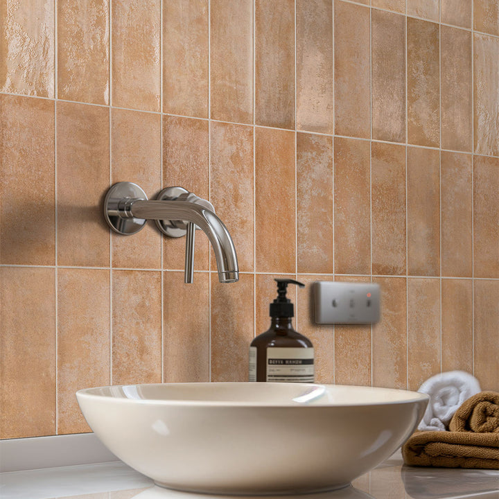 Village Coral, 4" x 12" Ceramic Tile | Kitchen & Bathroom Wall Tile