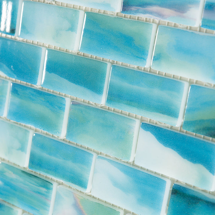 Watercolor Glass Tile for Pools, Spas, Kitchens, and Bathrooms