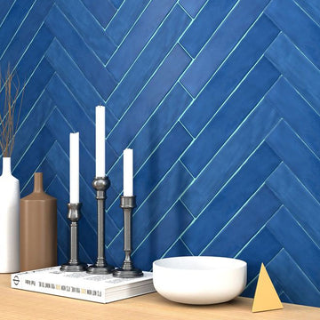 High Tide, 2" x 10" Ceramic Tile | Zellige-Look Backsplash Tile