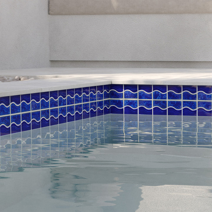 POWPLWS252PT Aquatica Lake Blue, Mosaic - Porcelain Pool Tile