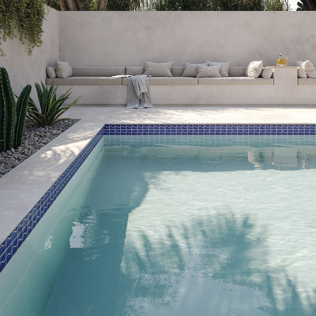 POWPLWS252PT Aquatica Lake Blue, Mosaic - Porcelain Pool Tile
